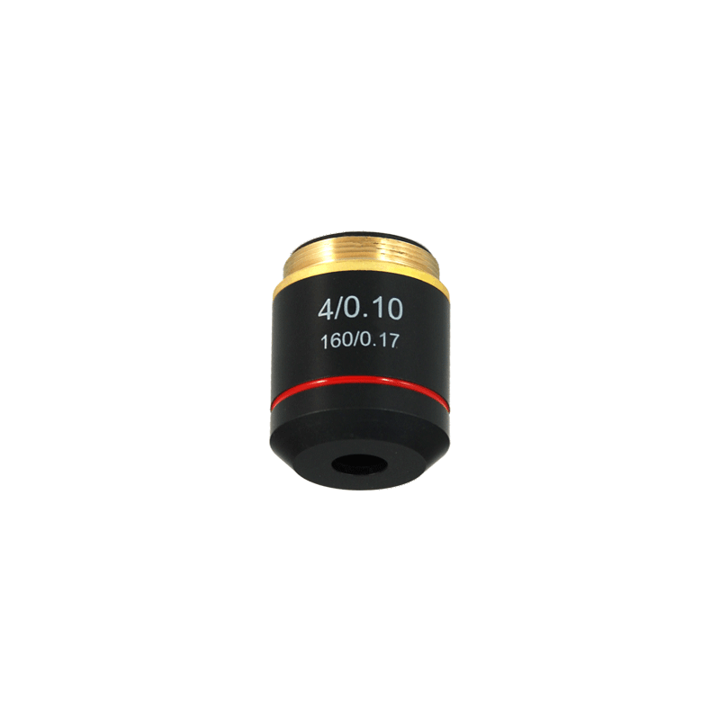 4X Achromatic Microscope Objective Lens Working Distance 15.1mm